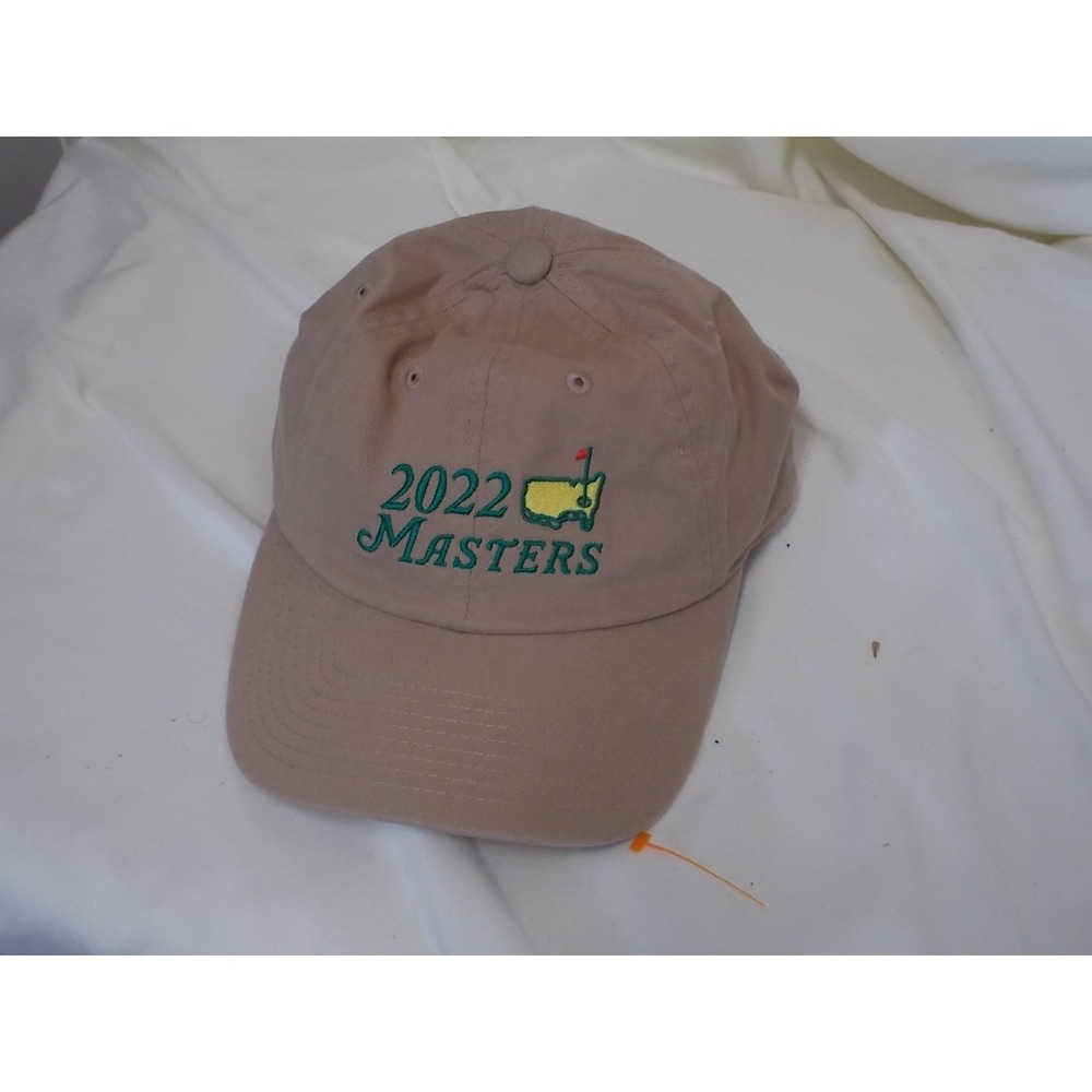2022 Masters Tournament Golf Hat American Needle Khaki Tan Adjustable Strapback